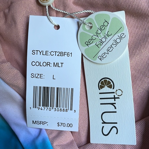 Citrus reversible tie dye swim/active shorts - Picture 8 of 14